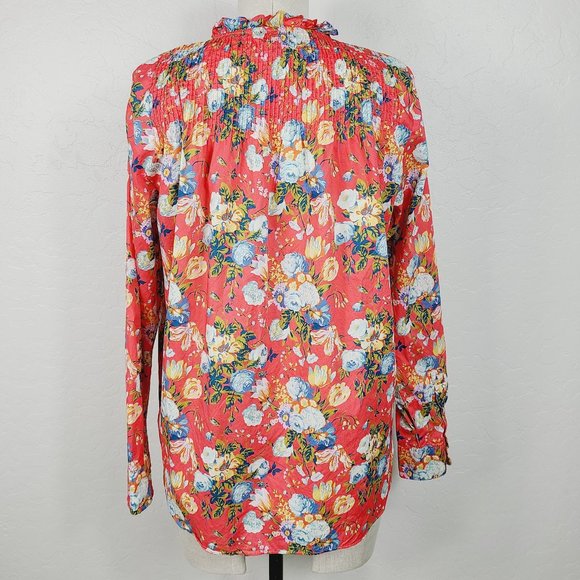 J. Crew Floral Liberty Fabric Popover Blouse - Picture 4 of 6